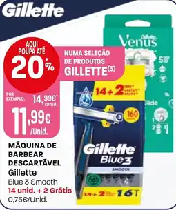Intermarché Máquina de barbear descartável Gillette Blue 3 Smooth promoção