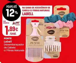 Intermarché Pente labell desembaraçador de cabelo c/ fibras naturais promoção
