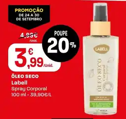 Intermarché óleo seco labell spray corporal promoção