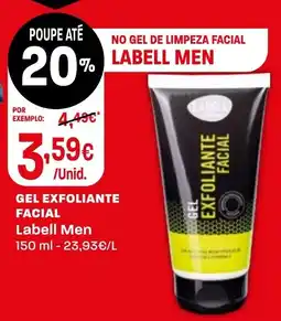 Intermarché gel exfoliante facial labell men promoção