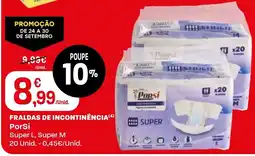 Intermarché Fraldas de incontinência porsi promoção