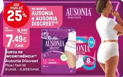 Intermarché Cueca de incontinência ausonia discreet promoção