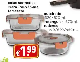 Bolama caixa hermética vidro fresh & care terracota promoção