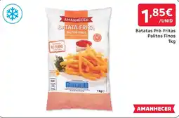 Amanhecer batata frita palitos finos promoção