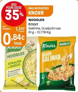 Intermarché Knorr Noodles Galinha, Queijo/Ervas promoção