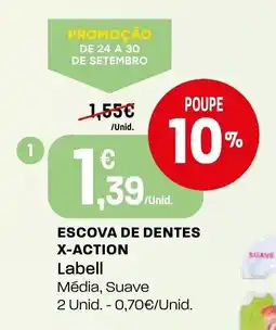 Intermarché escova de dentes x-action labell promoção