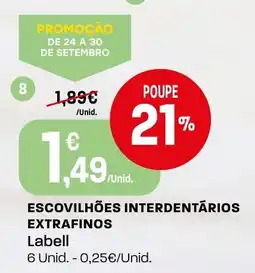 Intermarché Escovilhões interdentários extrafinos labell promoção