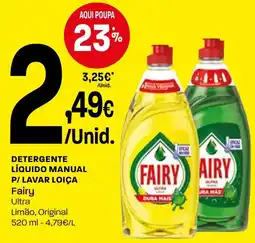 Intermarché Detergente líquido manual p/ lavar loiça fairy ultra promoção