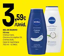 Intermarché Gel de banho nivea promoção