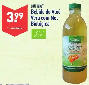 ALDI Gut Bio Bebida de Aloé Vera com Mel Biológica 1L promoção