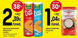 Intermarché Bolacha recheada mega duo gullón chocolate, baunilha promoção