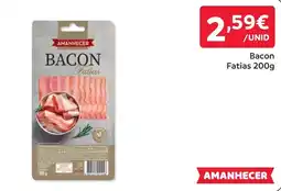 Amanhecer Bacon fatias promoção