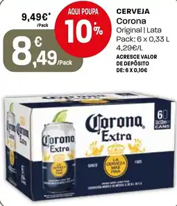 Intermarché Cerveja corona original lata promoção