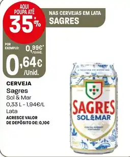 Intermarché Cerveja Sagres Sol & Mar promoção