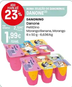 Intermarché Danonino Danone PetitDino Morango/Banana, Morango promoção