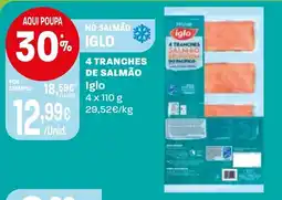 Intermarché 4 tranches de salmão iglo promoção
