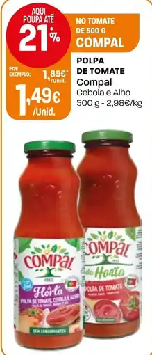 Intermarché Polpa de tomate compal cebola e alho promoção