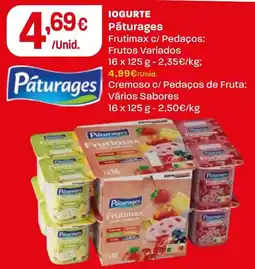 Intermarché Pátrurages iogurte frutimax c/ pedaços: frutos variados promoção