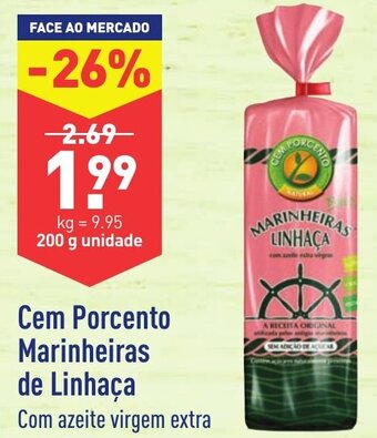 ALDI Cem Porcento Marinheiras de Linhaça 200g promoção