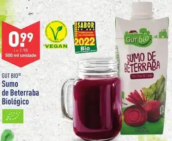 ALDI Gut Bio Sumo de Beterraba Biológico 500ml promoção