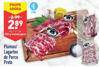 ALDI Plumas/Lagartos de Porco Preto 250g promoção
