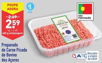ALDI Preparado de Carne Picada de Bovino dos Açores 400g promoção
