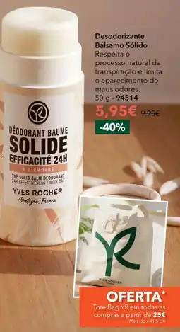 Yves Rocher Desodorizante bálsamo sólido promoção