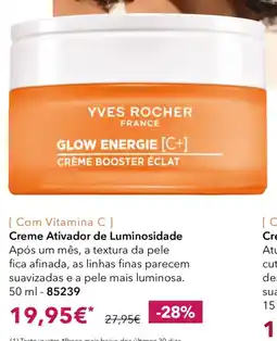 Yves Rocher Creme Ativador de Luminosidade promoção