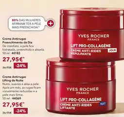 Yves Rocher yves rocher creme antirrugas preenchimento de dia promoção