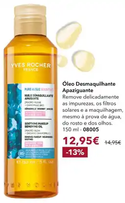 Yves Rocher Yves rocher óleo desmaquilhante apaziguante promoção
