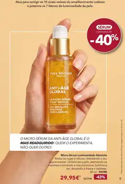 Yves Rocher Yves rocher anti-âge global promoção