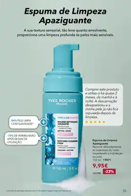 Yves Rocher Espuma de limpeza apaziguante promoção