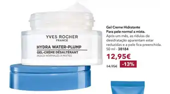 Yves Rocher Gel creme hidratante para pele normal a mista promoção