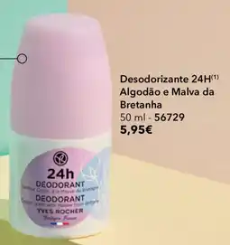 Yves Rocher Desodorizante 24H Algodão e Malva da Bretanha promoção