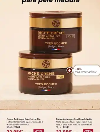 Yves Rocher Creme Antirrugas Benéfico de Dia Yves Rocher promoção