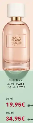 Yves Rocher Matin Blanc Yves Rocher promoção
