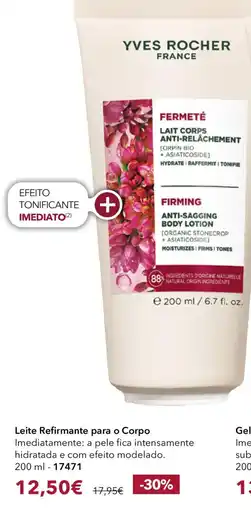 Yves Rocher Leite Refirmante para o Corpo Yves Rocher promoção