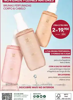 Yves Rocher brumas perfumadas corpo & cabelo yves rocher promoção