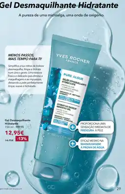 Yves Rocher gel desmaquilhante hidratante yves rocher promoção