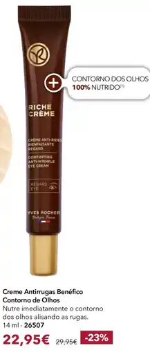 Yves Rocher Creme Antirrugas Benéfico Contorno de Olhos promoção