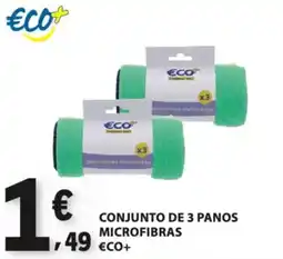 E.Leclerc Conjunto de 3 panos microfibras eco+ promoção