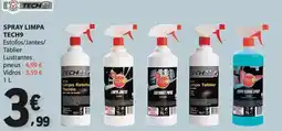 E.Leclerc Spray limpa tech9 promoção