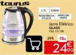 Conforama Jarro elétrico glass taurus promoção