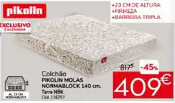 Conforama Colchão pikolin molas normablock 140 cm. terra nbk promoção