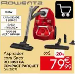 Conforama Rowenta Aspirador com Saco RO 3953 EA COMPACT PARQUET promoção