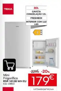 Conforama Teka mini frigorífico rsr 10138 wh eu promoção