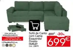 Conforama Sofá de Canto com Cama Esquerdo/Direito Hurley promoção