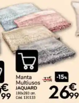 Conforama Manta Multiusos Jaquard promoção