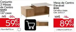 Conforama Conjunto 2 Mesas de Centro Nara promoção