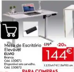 Conforama Mesa de Escritório Elevável Elvio promoção